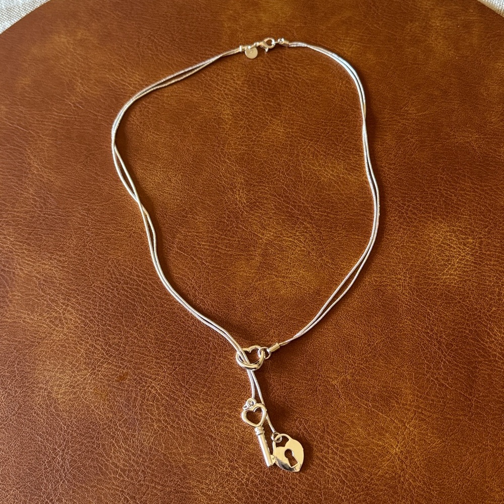 Sterling Silver Key Pendant Necklace